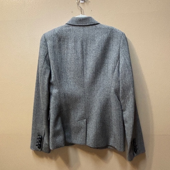 J.Crew Wool Herringbone Single Breasted Blazer Black/White Size 4 - Picture 4 of 7